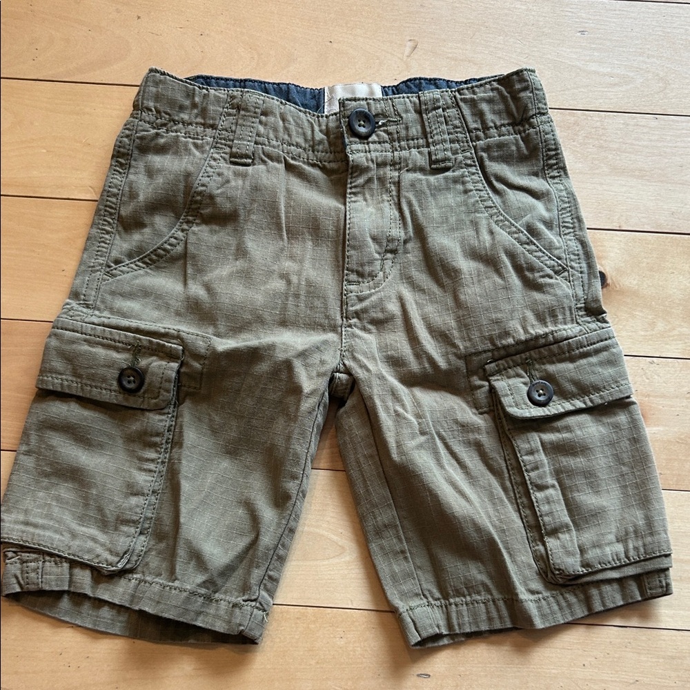 Mini Boden Olive Cargo Shorts for Kids